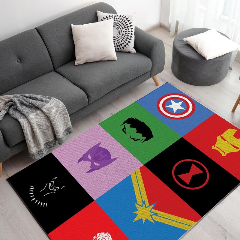 DreamController Avengerrs Custom Rugs for Gamer Room (62x40inch)| Playroom Carpets Inspired by Games & Anime Decor for Gamers | Gamer Room Decor for Kids Teen Anti-Slip Gaming Mats - Image 1
